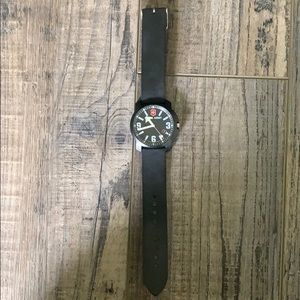 Swiss Army black rubber band women’s watch